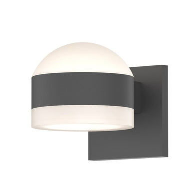Sonneman 7302-DL.FW Reals Up/Down LED Sconce Dome / White Cylinder Lens-White Glass Shade 2