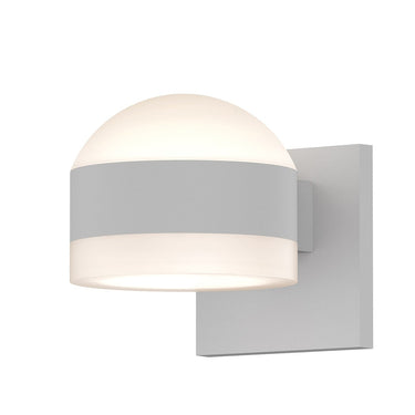 Sonneman 7302-DL.FW Reals Up/Down LED Sconce Dome / White Cylinder Lens-White Glass Shade 3