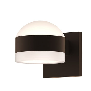 Sonneman 7302-DL.FW Reals Up/Down LED Sconce Dome / White Cylinder Lens-White Glass Shade 1