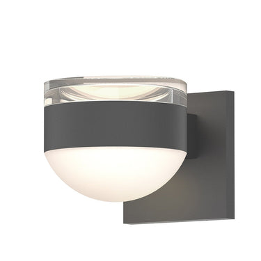 Sonneman 7302-FH.DL Reals Up/Down LED Sconce Clear / Dome Lens-White Glass Shade 2