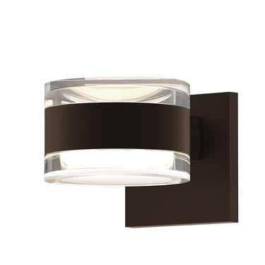 Sonneman 7302-FH.FH Reals Up/Down LED Sconce Clear Lens-Clear Glass Shade 1