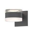 Sonneman 7302-FH.FW Reals Up/Down LED Sconce Clear / White Cylinder Lens-White Glass Shade 2