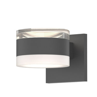 Sonneman 7302-FH.FW Reals Up/Down LED Sconce Clear / White Cylinder Lens-White Glass Shade 2