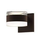 Sonneman 7302-FH.FW Reals Up/Down LED Sconce Clear / White Cylinder Lens-White Glass Shade 1