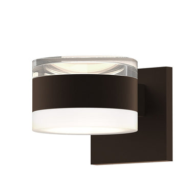 Sonneman 7302-FH.FW Reals Up/Down LED Sconce Clear / White Cylinder Lens-White Glass Shade 1