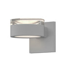 Sonneman 7302-FH.PL Reals Up/Down LED Sconce Clear Cylinder / Plate Lens-White Glass Shade 3