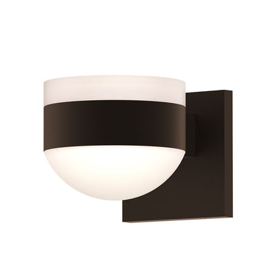 Sonneman 7302-FW.DL Reals Up/Down LED Sconce White Cylinder / Dome Lens-White Glass Shade 1