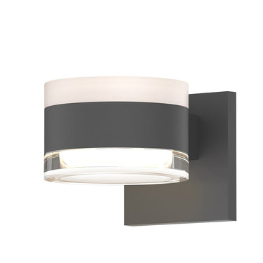 Sonneman 7302-FW.FH Reals Up/Down LED Sconce White / Clear Cylinder Lens-Clear Glass Shade 2