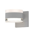 Sonneman 7302-FW.FH Reals Up/Down LED Sconce White / Clear Cylinder Lens-Clear Glass Shade 3