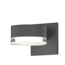Sonneman 7302-PL.FH Reals Up/Down LED Sconce Plate / Clear Cylinder Lens-Clear Glass Shade 2