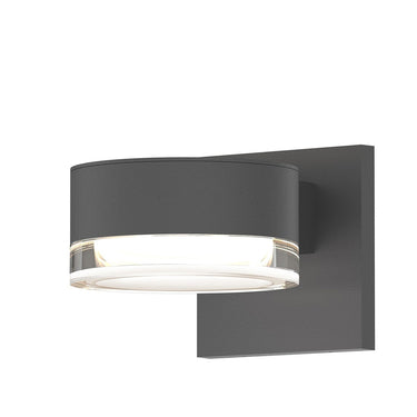 Sonneman 7302-PL.FH Reals Up/Down LED Sconce Plate / Clear Cylinder Lens-Clear Glass Shade 2