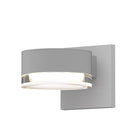 Sonneman 7302-PL.FH Reals Up/Down LED Sconce Plate / Clear Cylinder Lens-Clear Glass Shade 3