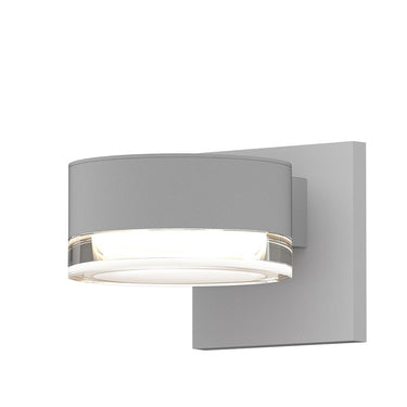 Sonneman 7302-PL.FH Reals Up/Down LED Sconce Plate / Clear Cylinder Lens-Clear Glass Shade 3