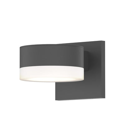 Sonneman 7302-PL.FW Reals Up/Down LED Sconce Plate / White Cylinder Lens-White Glass Shade 2