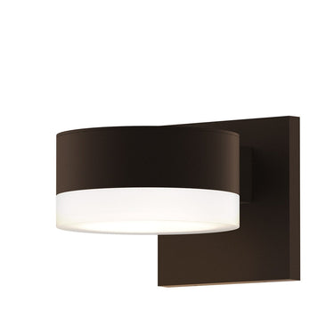 Sonneman 7302-PL.FW Reals Up/Down LED Sconce Plate / White Cylinder Lens-White Glass Shade 1