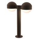 Sonneman 7306-DC.DL Reals 16" LED Double Bollard Dome Cap / Lens-White Glass Shade 1