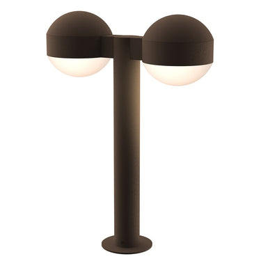 Sonneman 7306-DC.DL Reals 16" LED Double Bollard Dome Cap / Lens-White Glass Shade 1