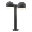 Sonneman 7306-DC.FH Reals 16" LED Double Bollard Dome Cap / Clear Lens-Clear Glass Shade 2