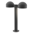Sonneman 7306-DC.PL Reals 16" LED Double Bollard Dome Cap / Plate Lens-White Glass Shade 2