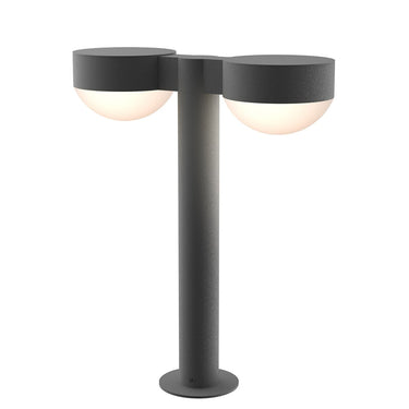 Sonneman 7306-PC.DL Reals 16" LED Double Bollard Plate Cap / Dome Lens-White Glass Shade 2