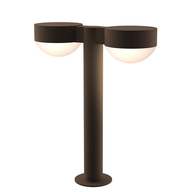 Sonneman 7306-PC.DL Reals 16" LED Double Bollard Plate Cap / Dome Lens-White Glass Shade 1