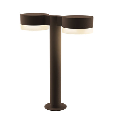 Sonneman 7306-PC.FW Reals 16" LED Double Bollard Plate Cap / White Lens-White Glass Shade 1