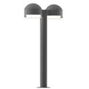 Sonneman 7307-DC.FH Reals 22" LED Double Bollard Dome Cap / Clear Lens-Clear Glass Shade 2