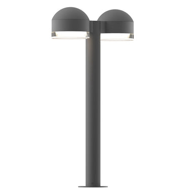 Sonneman 7307-DC.FH Reals 22" LED Double Bollard Dome Cap / Clear Lens-Clear Glass Shade 2