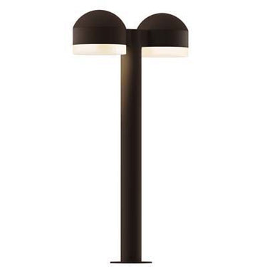 Sonneman 7307-DC.FW Reals 22" LED Double Bollard in Dome Cap / White Lens-White Glass Shade - Crescent Harbor