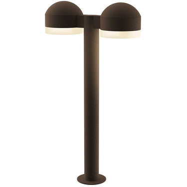 Sonneman 7307-DC.FW Reals 22" LED Double Bollard in Dome Cap / White Lens-White Glass Shade 1