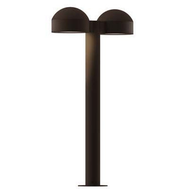 Sonneman 7307-DC.PL Reals 22" LED Double Bollard Dome Cap / Plate Lens-White Glass Shade - Crescent Harbor