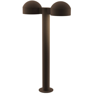 Sonneman 7307-DC.PL Reals 22" LED Double Bollard Dome Cap / Plate Lens-White Glass Shade 1