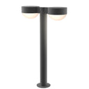 Sonneman 7307-PC.DL Reals 22" LED Double Bollard Plate Cap / Dome Lens-White Glass Shade 2