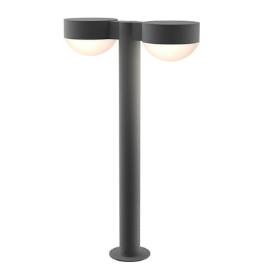 Sonneman 7307-PC.DL Reals 22" LED Double Bollard Plate Cap / Dome Lens-White Glass Shade 2
