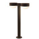 Sonneman 7307-PC.DL Reals 22" LED Double Bollard Plate Cap / Dome Lens-White Glass Shade 1