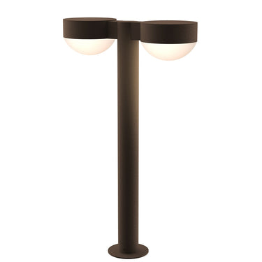 Sonneman 7307-PC.DL Reals 22" LED Double Bollard Plate Cap / Dome Lens-White Glass Shade 1