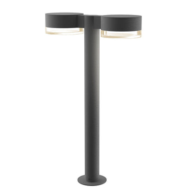Sonneman 7307-PC.FH Reals 22" LED Double Bollard Plate Cap / Clear Lens-Clear Glass Shade 2