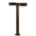 Sonneman 7307-PC.FH Reals 22" LED Double Bollard Plate Cap / Clear Lens-Clear Glass Shade 1