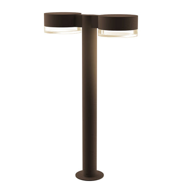 Sonneman 7307-PC.FH Reals 22" LED Double Bollard Plate Cap / Clear Lens-Clear Glass Shade 1