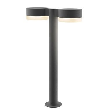 Sonneman 7307-PC.FW Reals 22" LED Double Bollard Plate Cap / White Lens-White Glass Shade 2