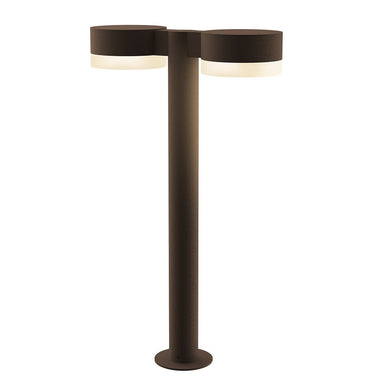 Sonneman 7307-PC.FW Reals 22" LED Double Bollard Plate Cap / White Lens-White Glass Shade 1