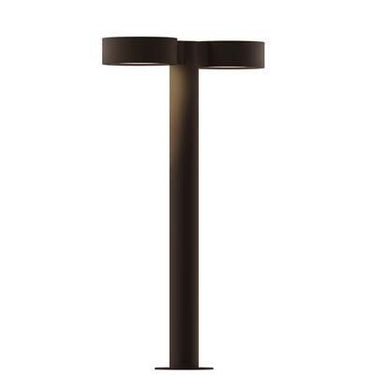 Sonneman 7307-PC.PL Reals 22" LED Double Bollard Plate Cap / Lens-White Glass Shade - Crescent Harbor