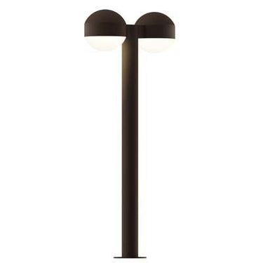 Sonneman 7308-DC.DL Reals 28" LED Double Bollard Dome Cap / Lens-White Glass Shade - Crescent Harbor