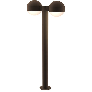 Sonneman 7308-DC.DL Reals 28" LED Double Bollard Dome Cap / Lens-White Glass Shade 1