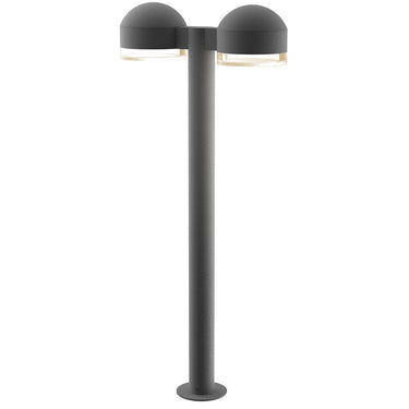 Sonneman 7308-DC.FH. Reals 28" LED Double Bollard Dome Cap / Clear Lens-Clear Glass Shade 2