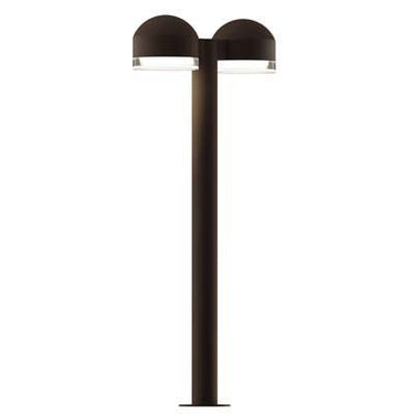 Sonneman 7308-DC.FH. Reals 28" LED Double Bollard Dome Cap / Clear Lens-Clear Glass Shade - Crescent Harbor