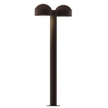 Sonneman 7308-DC.PL Reals 28" LED Double Bollard Dome Cap / Plate Lens-White Glass Shade - Crescent Harbor