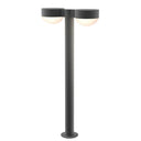 Sonneman 7308-PC.DL Reals 28" LED Double Bollard Plate Cap / Dome Lens-White Glass Shade 2