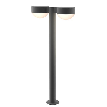 Sonneman 7308-PC.DL Reals 28" LED Double Bollard Plate Cap / Dome Lens-White Glass Shade 2
