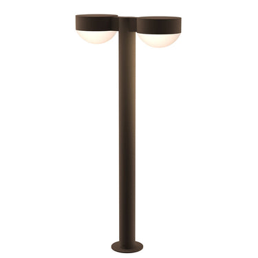 Sonneman 7308-PC.DL Reals 28" LED Double Bollard Plate Cap / Dome Lens-White Glass Shade 1